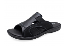 Men Sandals SKA-17 Black Embossed Nubuck